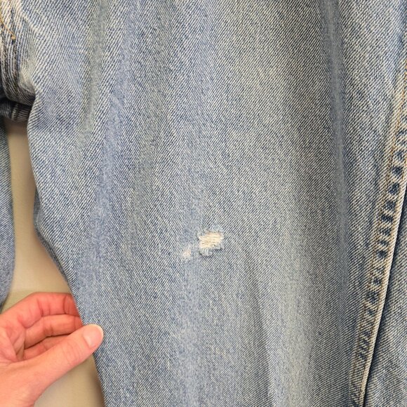 Vintage Wrangler Mens 36 High-Waisted Light Wash Straight-Leg Denim Jeans - Picture 6 of 8